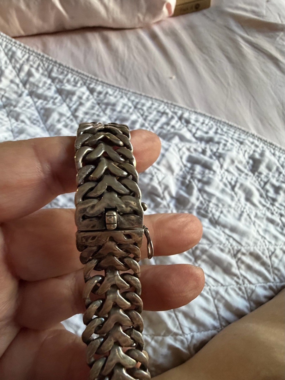 Zina Beverly Hills 925 Sterling Silver Woven Bracelet 94g Heavy Vintage -9”